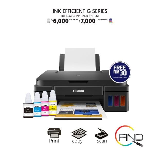 CANON PIXMA G2010 AIO ALL-IN-ONE (PRINT/SCAN/COPY) REFILLABLE INK TANK SYSTEM PRINTER (NOT SUPPORT MAC PC) - Image 2