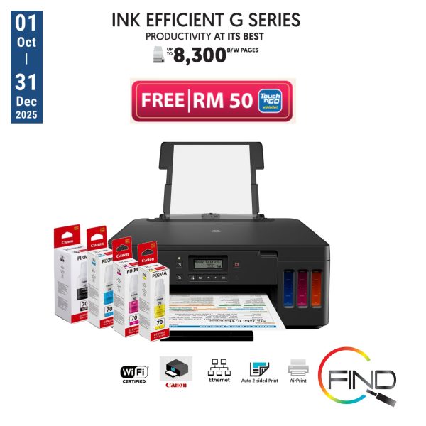 Canon PIXMA G5070 Refillable Ink Tank Wireless Network Printer For High Volume Printing compatible with Mac OS