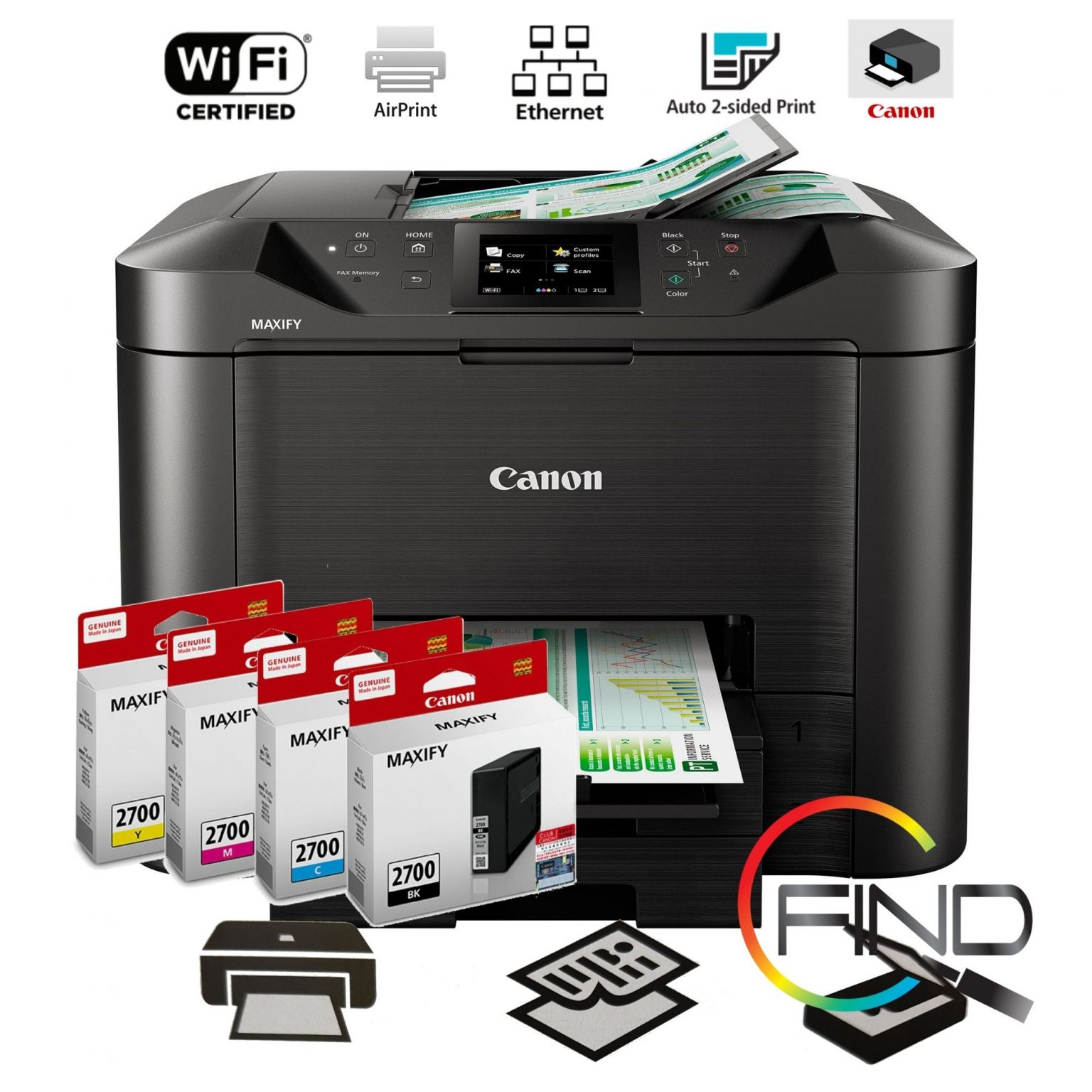 CANON MAXIFY MB5470 ALLINONE BUSINESS INKJET PRINTER (PRINT/SCAN/COPY