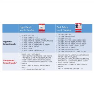 Canon DF-101 Dark Fabric Iron-On Transfers paper (160gsm/0.17mm) For Coloured Fabric â A4 Size 