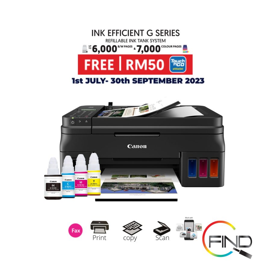 CANON PIXMA G4010 AIO ALL IN ONE (PRINT/SCAN/COPY/FAX) REFILLABLE INK