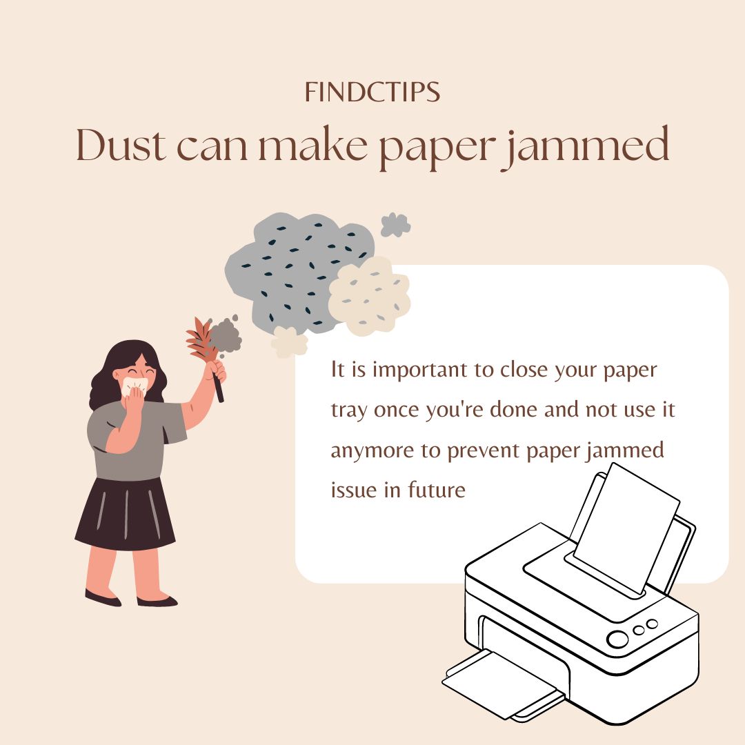 Paper jammed but no paper in printer’s tray FindC