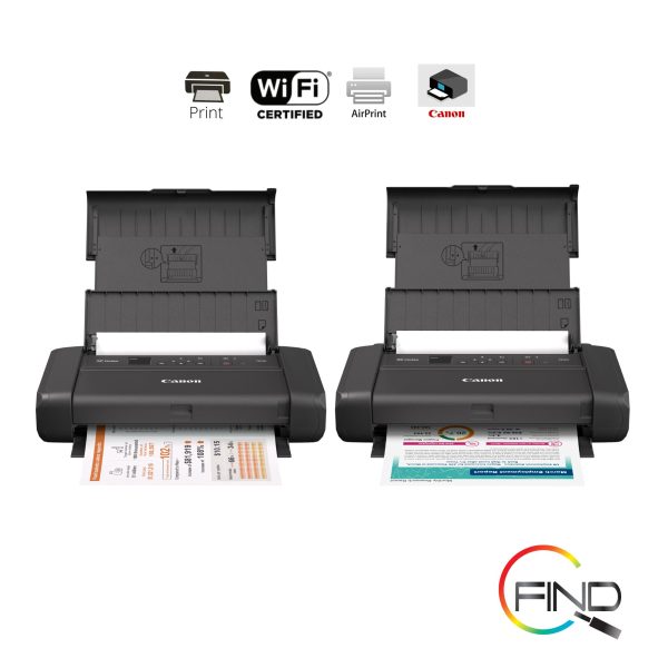 [NEW] CANON PIXMA TR150/TR160 WITH BATTERY WIRELESS MOBILE SINGLE-FUNCTION INKJET PRINTER with Removable Battery and USB Charging