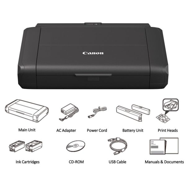 [NEW] CANON PIXMA TR150/TR160 WITH BATTERY WIRELESS MOBILE SINGLE-FUNCTION INKJET PRINTER with Removable Battery and USB Charging - Image 2